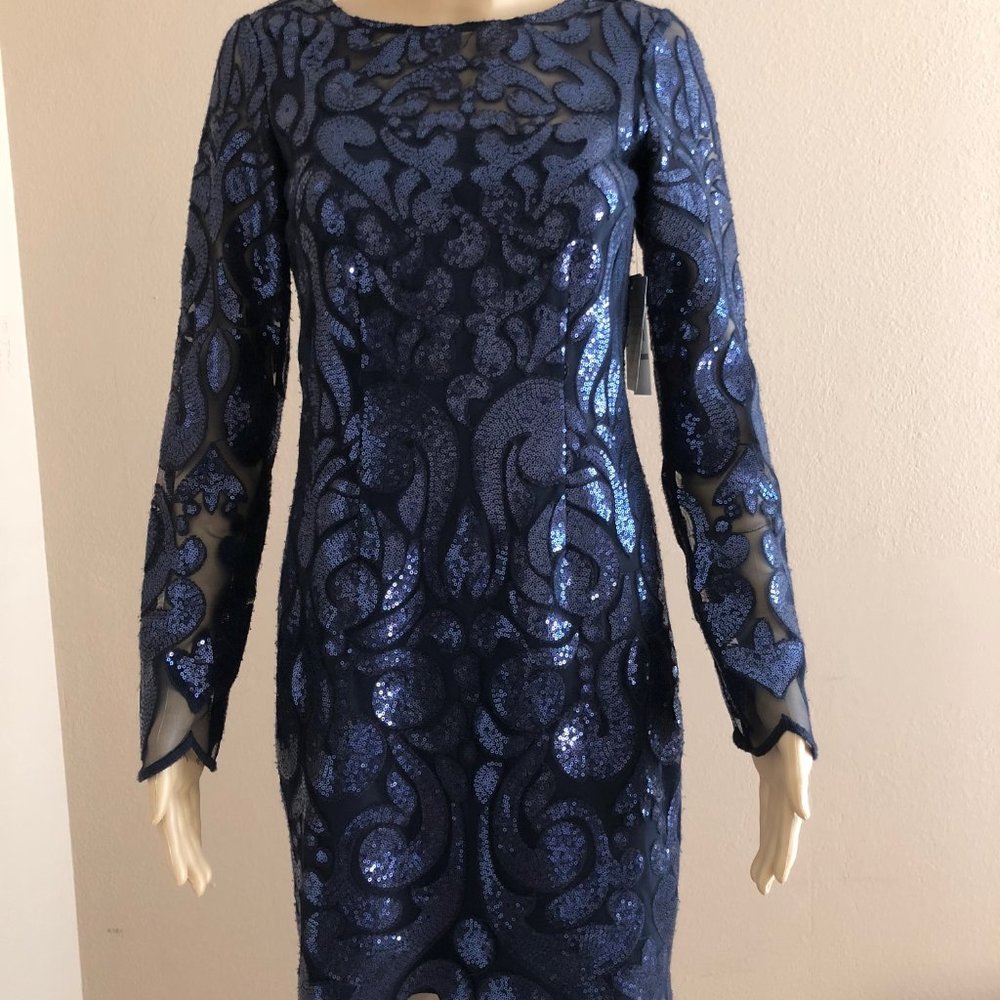 Laundry by Shelli Segal Lace Blue Dress NWT Sz 0